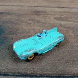 Vintage Dinky Toys 238 Jaguar Type D Turquoise Diecast Race Car Made in England